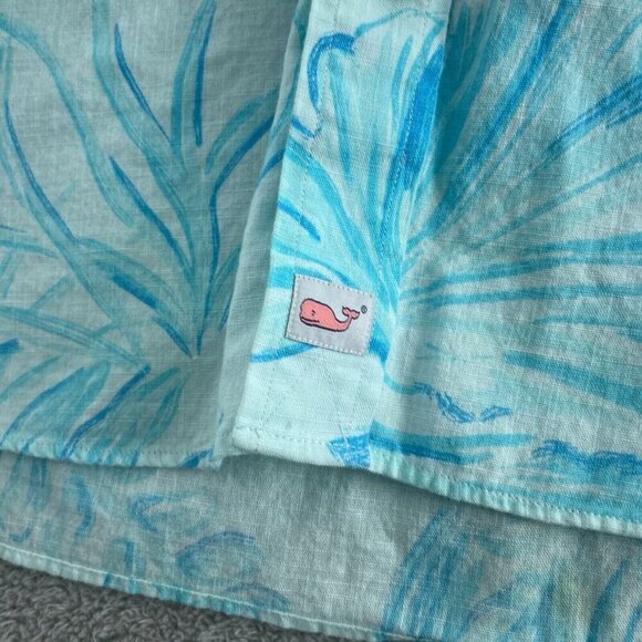 Vineyard Vines Mens Classic Fit Murray Shirt Aquatic Print Size L 3371 - Picture 5 of 9